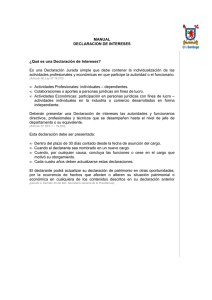 Manual Declaración de Intereses - Universidad de Santiago de Chile