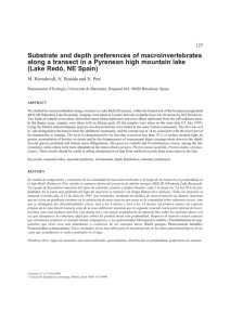 Substrate and depth preferences of macroinvertebrates along a