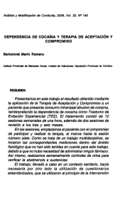 DEPENDENCIA DE COCA&iacute;NA y TERAPIA DE ACEPTACi&Oacute;N Y