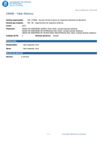 Taller Eléctrico - Universitat Politècnica de Catalunya (UPC)