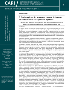 Nº 55. El funcionamiento del proceso de toma de decisiones y las