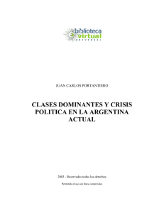 clases dominantes y crisis politica en la argentina actual