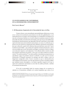 Un nuevo modelo de Universidad en la sociedad del conocimiento