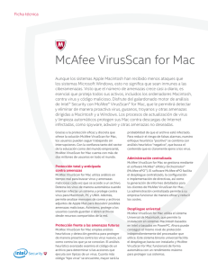 McAfee VirusScan for Mac Ficha Técnica