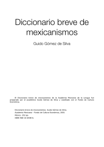 Diccionario breve de mexicanismos