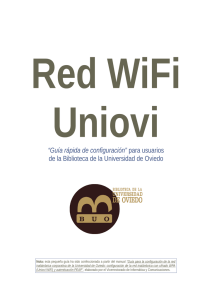Guía rápida de configuración - Biblioteca de la Universidad de Oviedo
