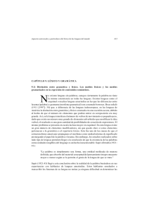 Léxico y gramática - Estudios de Lingüística Española