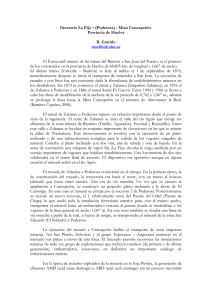 Itinerario La Fija – (Poderosa) - Mina Concepción. Provincia de