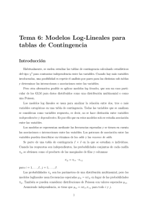 Tema 6: Modelos Log-Lineales para tablas de Contingencia