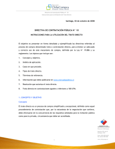 directiva de contratación pública n° 10