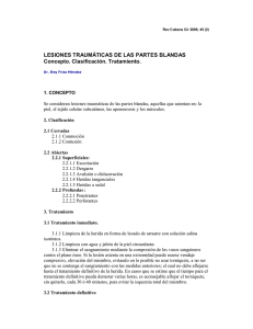 LESIONES TRAUMÁTICAS DE LAS PARTES BLANDAS Concepto