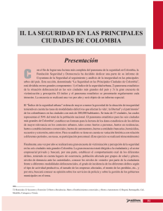 II. LA SEGURIDAD EN LAS PRINCIPALES CIUDADES DE