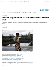 Zika virus: Abortion requests on the rise in South