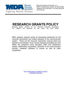 research grants policy - Muscular Dystrophy Association