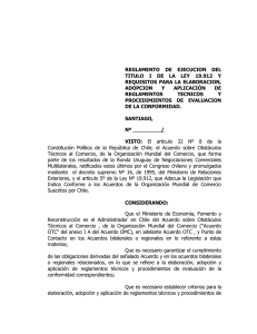 REGLAMENTO DE EJECUCION DEL TITULO I DE LA LEY 19