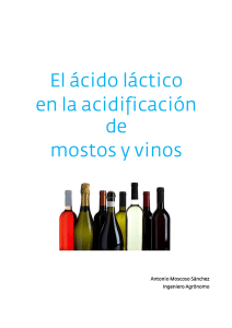 el acido lactico en la acidificacion de mostos y vinos