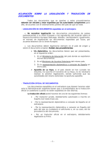 Legalización y Traducción de Documentos (PDF
