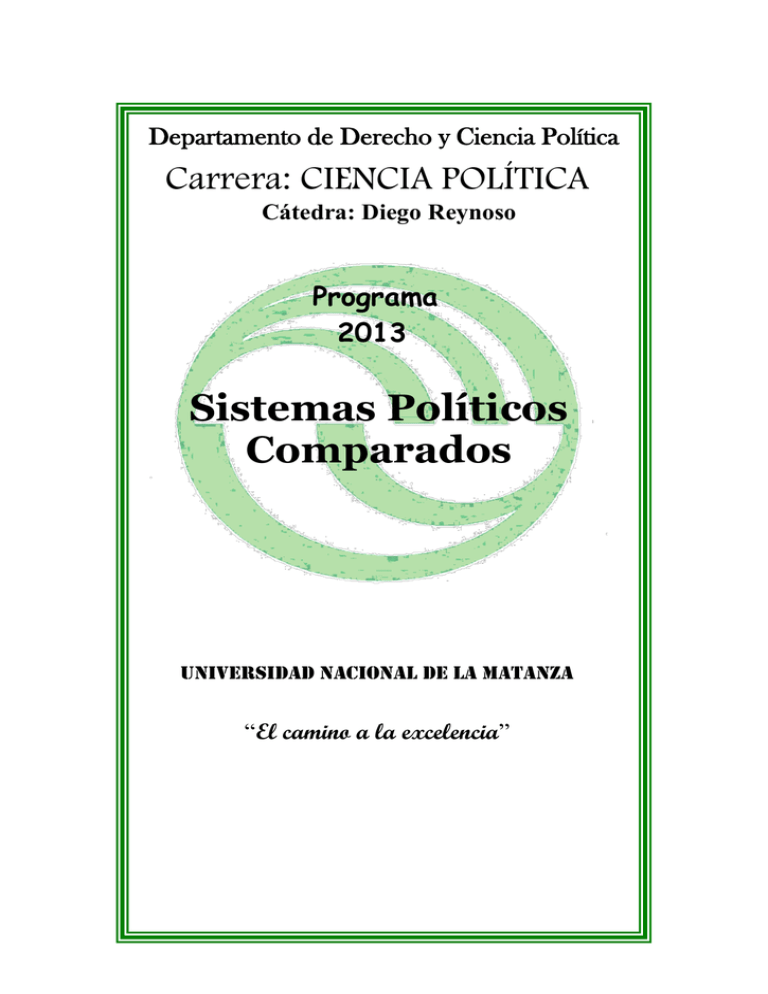 Sistemas Políticos Comparados - Departamento De Derecho Y