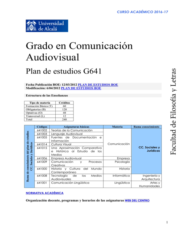 Plan De Estudios