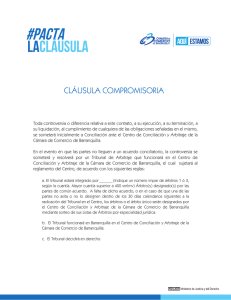 cláusula compromisoria - Cámara de Comercio de Barranquilla