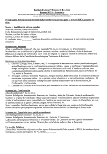 Instituto Pastoral 0Diócesis de Brooklyn Proceso RICA — Inventario