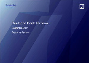 Deutsche Bank Tarifario
