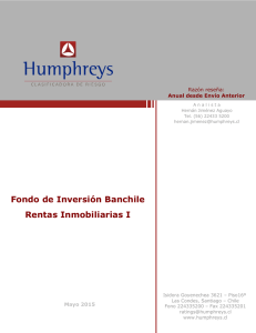 Fondo de Inversión Banchile Rentas Inmobiliarias I