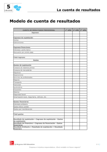 Modelo de cuenta de resultados