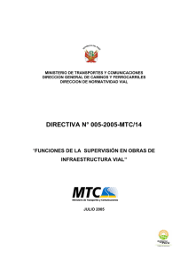 Funciones de la Supervisión en Obras de Infraestructura Vial.