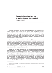 Expresionismo fauvista en la mejor obra de Menchu Gal (Irun, 1922)