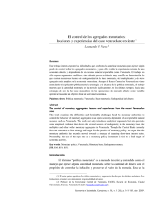 El control de los agregados monetarios: lecciones y experiencias