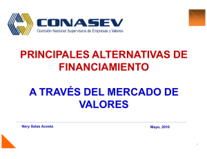 PRINCIPALES ALTERNATIVAS DE FINANCIAMIENTO A TRAVÉS