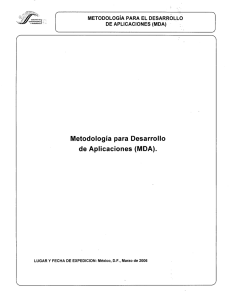 metodología para el desarrollo de aplicaciones (mda)