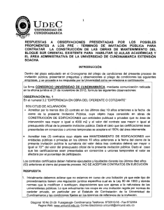 Respuesta a Observaciones - Universidad de Cundinamarca