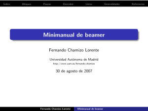 Minimanual de beamer - Universidad Autónoma de Madrid