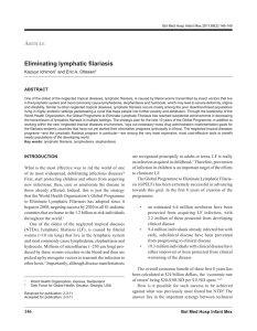 Eliminating lymphatic filariasis