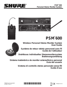 Shure PSM600 User Guide (Spanish)