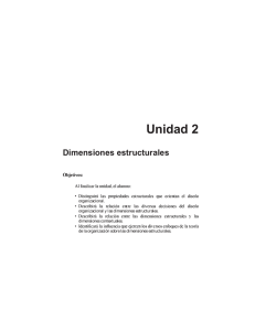 Unidad 2 Dimensiones estructurales