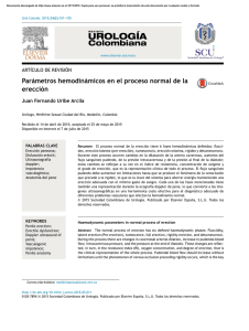 Parámetros hemodinámicos en el proceso normal de la erección
