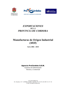 Evolución de las exportaciones de Manufacturas de Origen Industrial