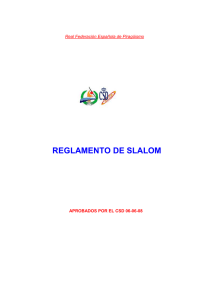 reglamento de slalom - Federación Española de Piragüismo