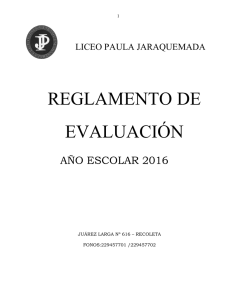 reglamento de evaluación 2016