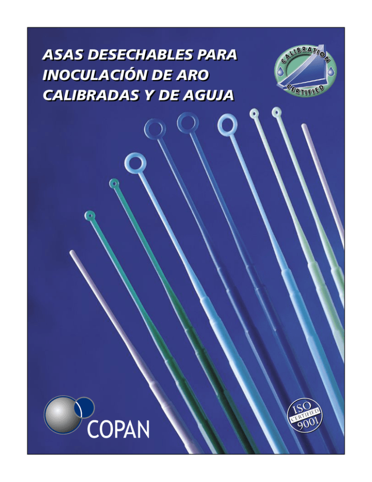 asas desechables para inoculación de aro calibradas y de aguja