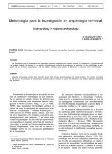 Metodología para la investigación en arqueología territorial.. IN