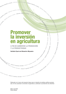 Promover la inversión en agricultura