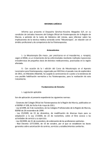 Informe Mesoterapia - Colegio Fisioterapeutas Región de Murcia