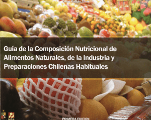 Guía de la Composición Nutricional de Alimentos Naturales, de la