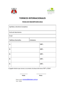 TORNEOS INTERNACIONALES