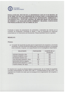 Resolución del Rector de 20 de abril de 2016, de concesión