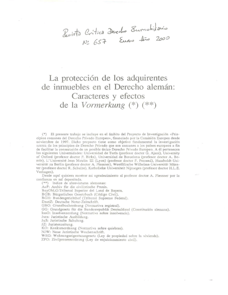 La protección de los adquirentes de